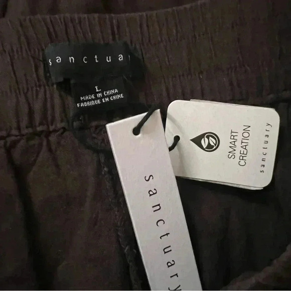 NWT Sanctuary Chocolate Brown Linen Blend Shorts - Picture 2 of 4